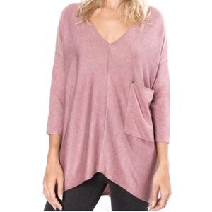 Kerisma Raven Sweater Slouchy Oversize Lightweight Knit Wool Blend Pink Size M/L